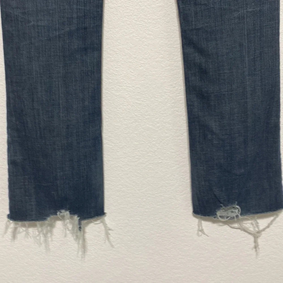 1921 Denim Women's Blue Surplus Bootcut Raw Hem Jeans Size 28/34 - Picture 6 of 12